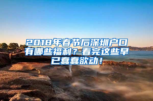 2018年春节后深圳户口有哪些福利？看完这些早已蠢蠢欲动！