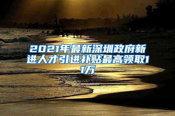 2021年最新深圳政府新进人才引进补贴最高领取11万