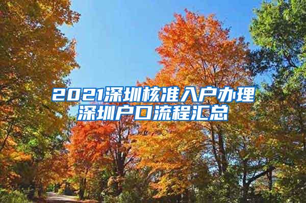 2021深圳核准入户办理深圳户口流程汇总