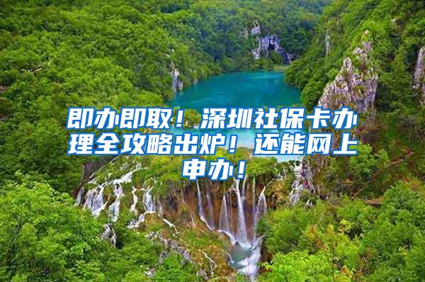 即办即取！深圳社保卡办理全攻略出炉！还能网上申办！