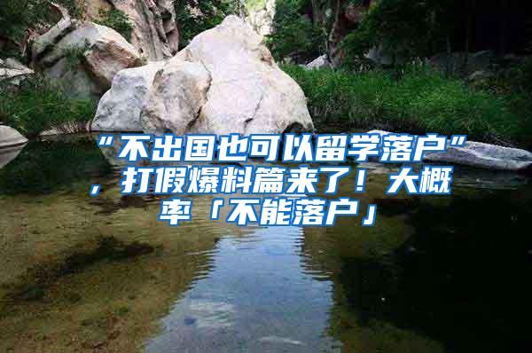“不出国也可以留学落户”，打假爆料篇来了！大概率「不能落户」