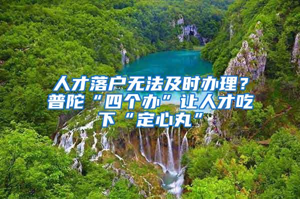 人才落户无法及时办理？普陀“四个办”让人才吃下“定心丸”