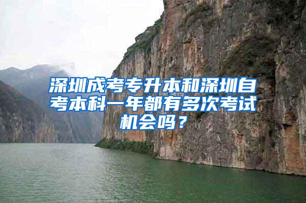 深圳成考专升本和深圳自考本科一年都有多次考试机会吗？