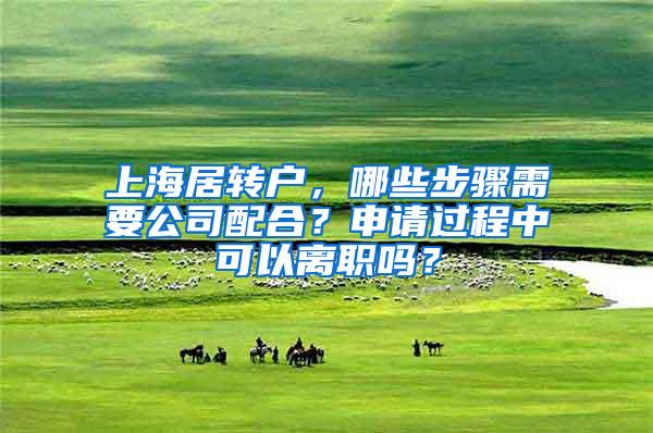 上海居转户，哪些步骤需要公司配合？申请过程中可以离职吗？