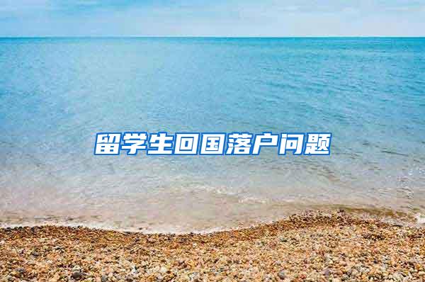 留学生回国落户问题