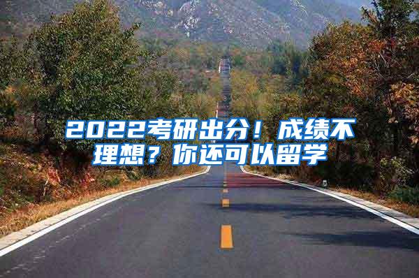 2022考研出分！成绩不理想？你还可以留学