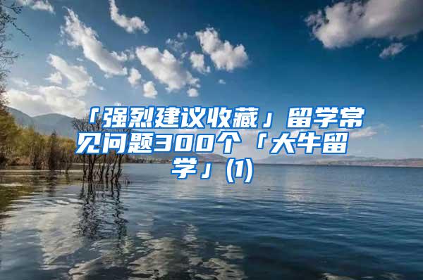 「强烈建议收藏」留学常见问题300个「大牛留学」(1)