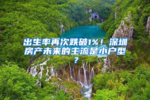 出生率再次跌破1%！深圳房产未来的主流是小户型？