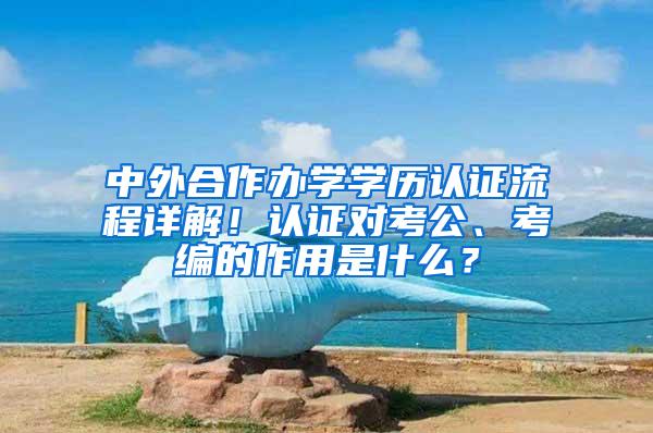中外合作办学学历认证流程详解！认证对考公、考编的作用是什么？