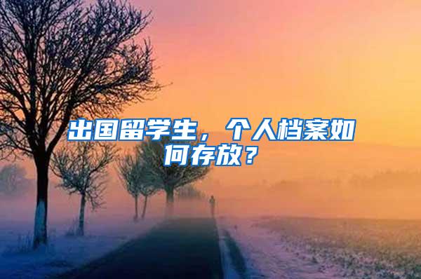出国留学生，个人档案如何存放？