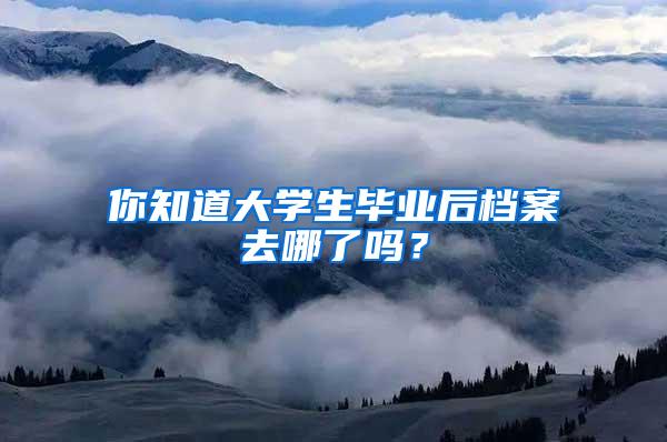 你知道大学生毕业后档案去哪了吗？