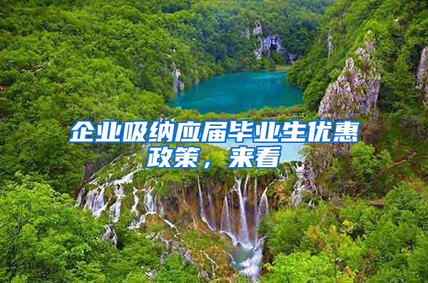 企业吸纳应届毕业生优惠政策，来看→