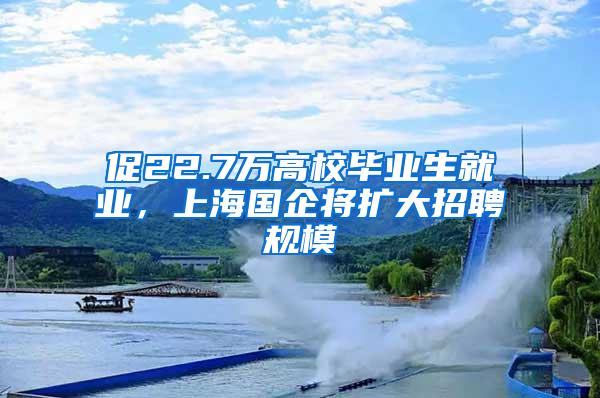 促22.7万高校毕业生就业，上海国企将扩大招聘规模