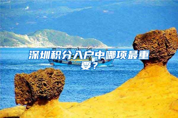 深圳积分入户中哪项最重要？