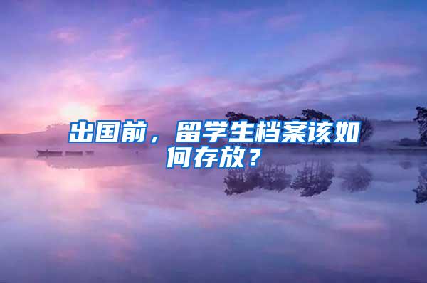 出国前，留学生档案该如何存放？
