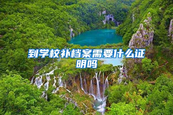 到学校补档案需要什么证明吗