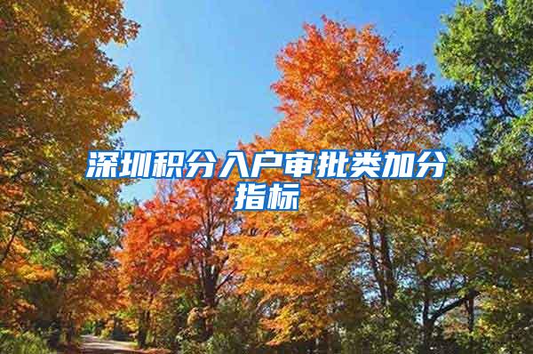 深圳积分入户审批类加分指标