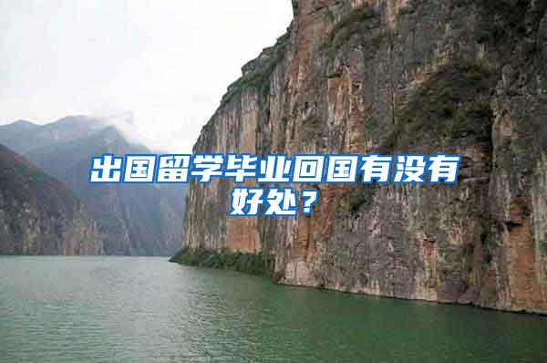 出国留学毕业回国有没有好处？