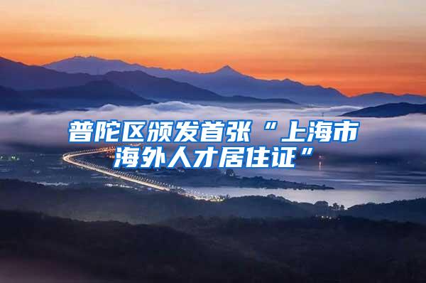 普陀区颁发首张“上海市海外人才居住证”