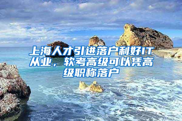上海人才引进落户利好IT从业，软考高级可以凭高级职称落户