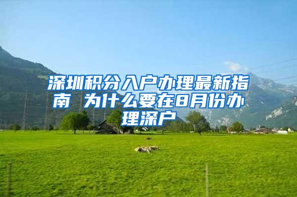 深圳积分入户办理最新指南 为什么要在8月份办理深户