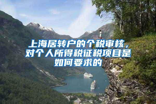 上海居转户的个税审核，对个人所得税征税项目是如何要求的