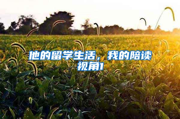 他的留学生活，我的陪读视角1