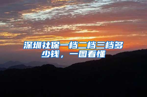 深圳社保一档二档三档多少钱，一图看懂