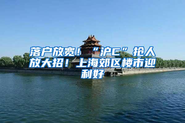 落户放宽！“沪C”抢人放大招！上海郊区楼市迎利好