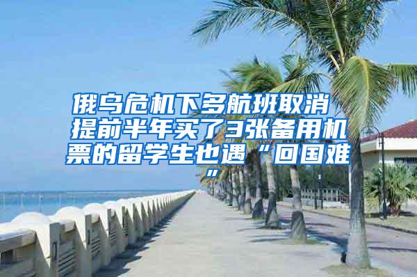 俄乌危机下多航班取消 提前半年买了3张备用机票的留学生也遇“回国难”