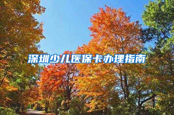 深圳少儿医保卡办理指南