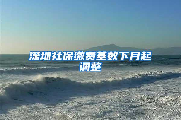深圳社保缴费基数下月起调整