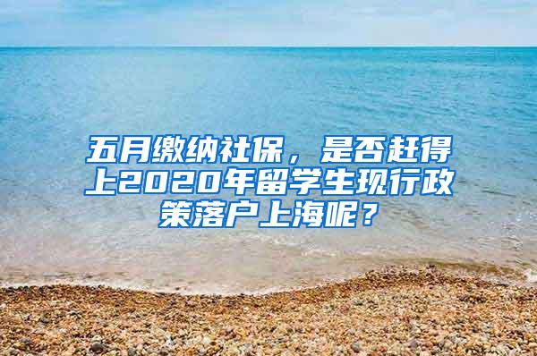 五月缴纳社保，是否赶得上2020年留学生现行政策落户上海呢？
