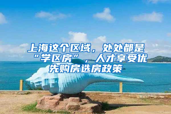 上海这个区域，处处都是“学区房”，人才享受优先购房选房政策