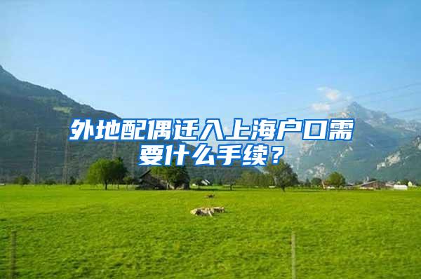 外地配偶迁入上海户口需要什么手续？