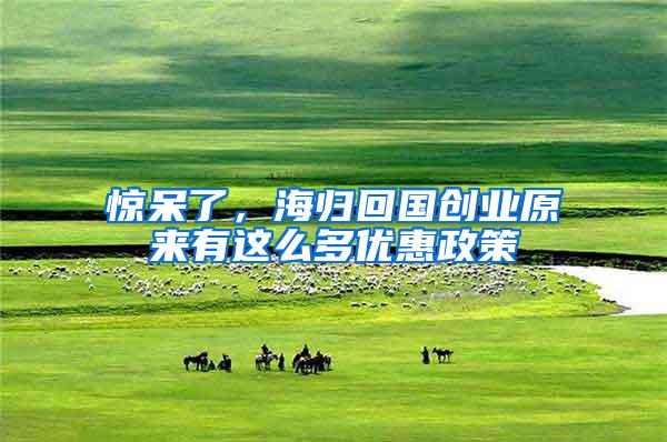 惊呆了，海归回国创业原来有这么多优惠政策