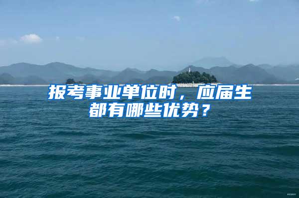 报考事业单位时，应届生都有哪些优势？