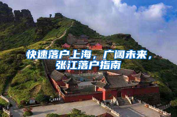 快速落户上海，广阔未来，张江落户指南