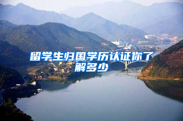 留学生归国学历认证你了解多少
