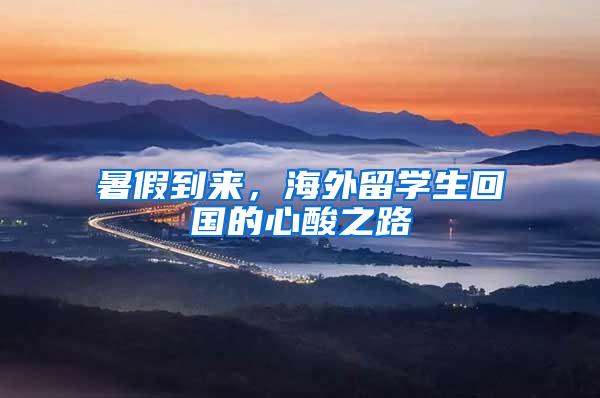 暑假到来，海外留学生回国的心酸之路