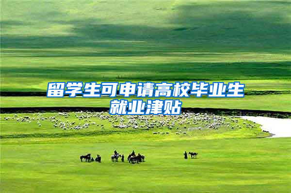 留学生可申请高校毕业生就业津贴