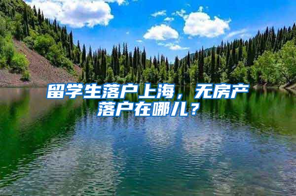 留学生落户上海，无房产落户在哪儿？