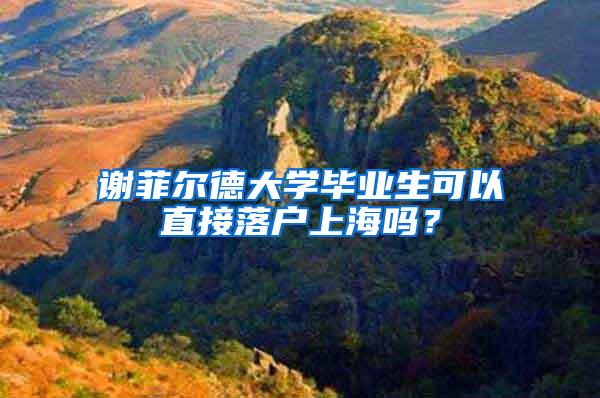 谢菲尔德大学毕业生可以直接落户上海吗？
