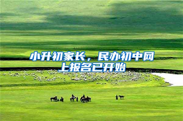 小升初家长，民办初中网上报名已开始
