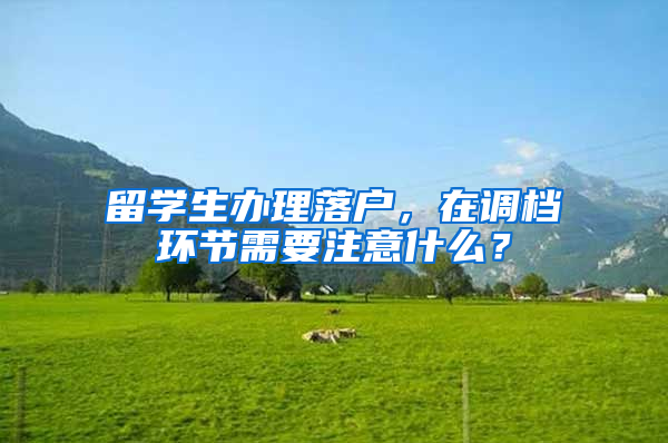 留学生办理落户，在调档环节需要注意什么？