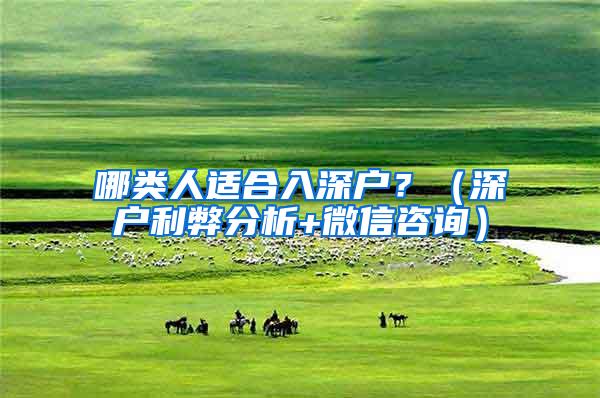 哪类人适合入深户？（深户利弊分析+微信咨询）