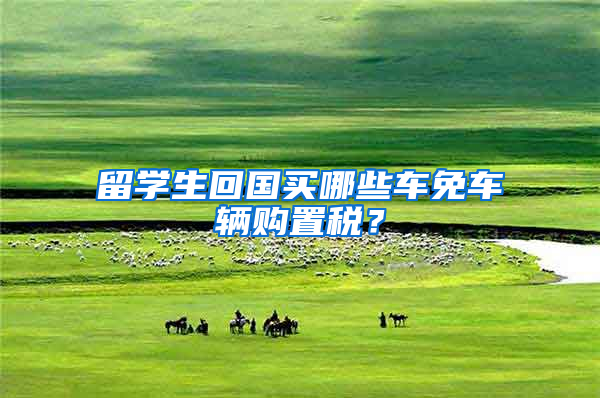 留学生回国买哪些车免车辆购置税？