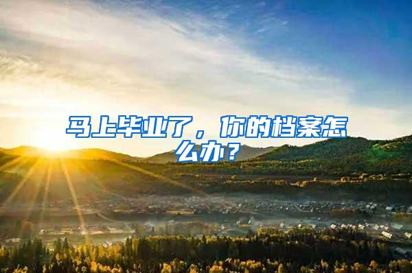 马上毕业了，你的档案怎么办？