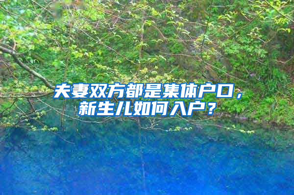 夫妻双方都是集体户口，新生儿如何入户？
