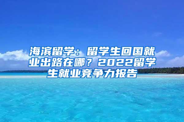 海滨留学：留学生回国就业出路在哪？2022留学生就业竞争力报告